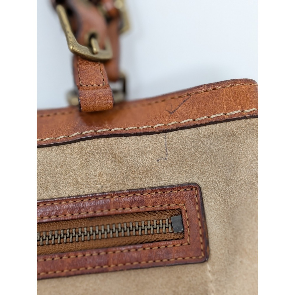 Vintage Coach 7476 Hampton Suede Tassel Satchel Bag Purse Camel Tan -*READ* - Picture 13 of 16